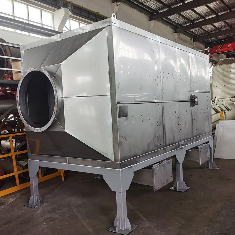 Struktur zum Beladen von oben und seitlicher Entladung. Aktivkohle-Adsorptionsbox aus Edelstahl 304